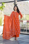 K 1176 By Naisha Cotton Printed Kurti With Bottom Dupatta 